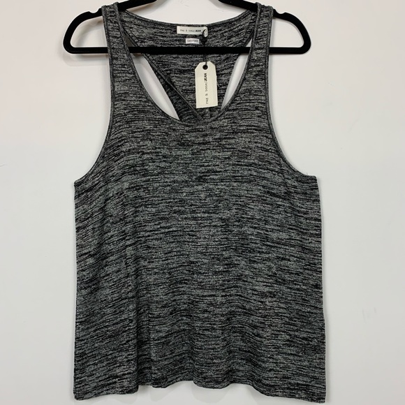 NWT Rag & Bone Twist Back Tank in Heathered Black - Picture 3 of 4